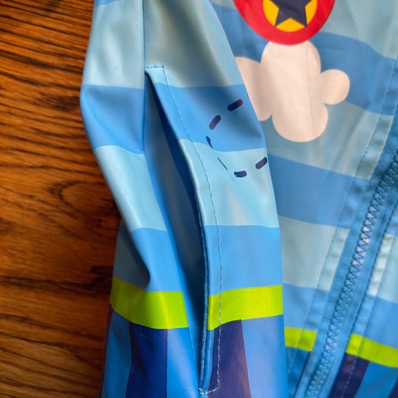 Stephen Joseph Boys Airplane Hooded Raincoat Rain Jacket Size 3T - Picture 9 of 16